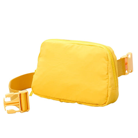 Yellow Solid Nylon Fanny Pack / Belt Bag (Each)