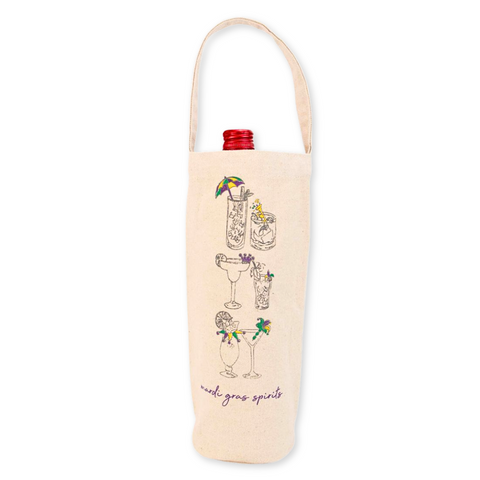 Mardi Gras Spirits Wine Bag (Each)