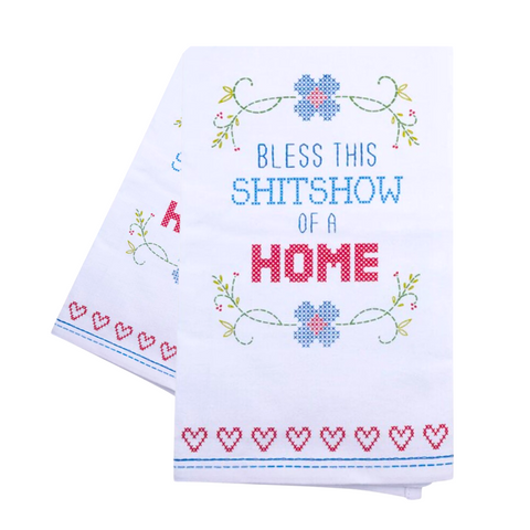 Bless This Shitshow Of A Home Tea Towel (Each)