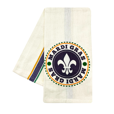 Mardi Gras Medallion Hand Towel (Each)