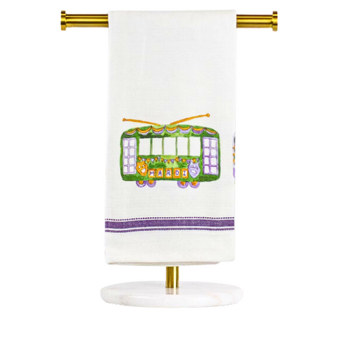 Mardi Gras Streetcar Hand Towel (Each)