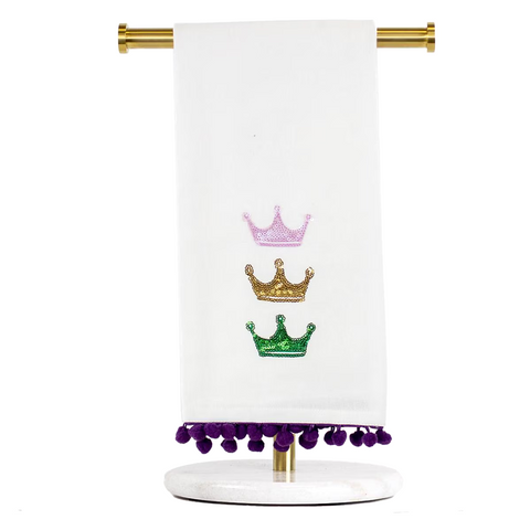 Victoria Crown Pom Pom Hand Towel (Each)