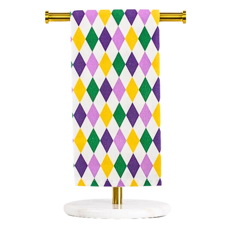 Mardi Gras Harlequin Hand Towel (Each)