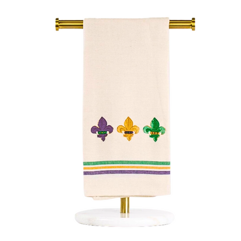 Mardi Gras Orleans Fleur de Lis Hand Towel (Each)