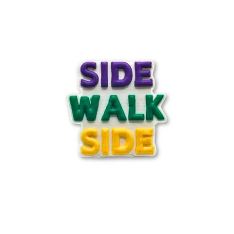 Mardi Gras Side Walk Side Shoe Charm (Each)