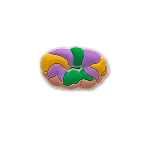 Mardi Gras King Cake Shoe Charm (Each)