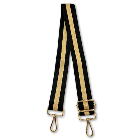 Black and Gold Striped Purse Strap (Each)