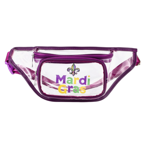 Mardi Gras Clear Fanny Pack (Each)