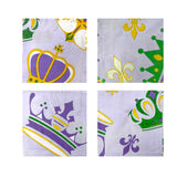 15"x15" Mardi Gras Lavender Crown Cotton Napkins (Pack of 4)