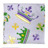15"x15" Mardi Gras Lavender Crown Cotton Napkins (Pack of 4)