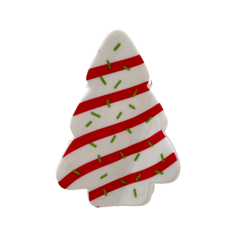 Small Little Debbie Christmas Tree Cake Hair Clip (Each)