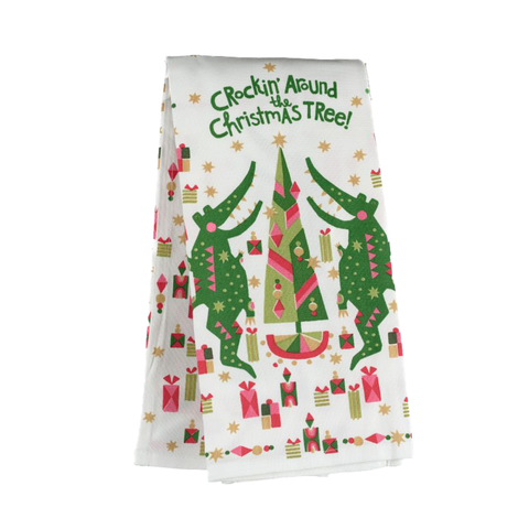 Crockin Around the Christmas Tree Kitchen Towel (Each)
