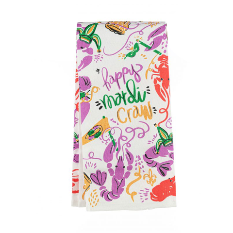 Happy Mardi Claw Kitchen Towel (Each)