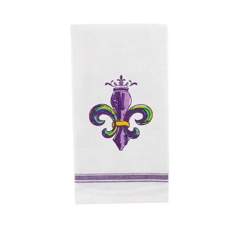 Mardi Gras Krewe Fleur Hand Towel (Each)