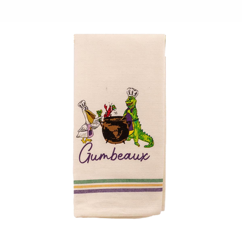 Mardi Gras Gumbeaux Hand Towel (Each)