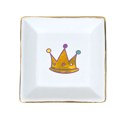 Mardi Gras Crown Trinket Dish (Each)