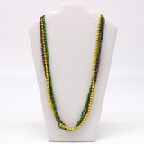 27" Purple, Green and Yellow Assorted Glass Bead Necklace (Dozen)