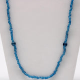 27" Light Blue Glass Bead Necklace (Dozen)