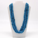 27" Light Blue Glass Bead Necklace (Dozen)