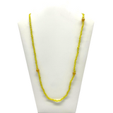 27" Yellow Glass Bead Necklace (Dozen)