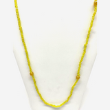 27" Yellow Glass Bead Necklace (Dozen)