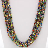 27" Multi Color Glass Bead Necklace (Gross - 144 Pieces)