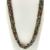 27" Multi Color Glass Bead Necklace (Gross - 144 Pieces)