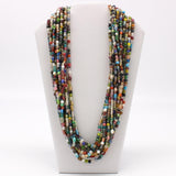 27" Assorted Color Glass Bead Necklace (Dozen)