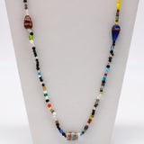 27" Multi Color Festive Glass Bead Necklace (Dozen)