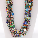 27" Multi Color Earth Tone Glass Bead Necklace (Dozen)