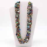 27" Multi Color Earth Tone Glass Bead Necklace (Dozen)
