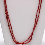 27" Red Glass Bead Necklace (Dozen)