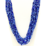 27" Blue Glass Bead Necklace (Dozen)