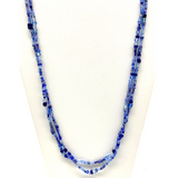 27" Blue Glass Bead Necklace (Dozen)