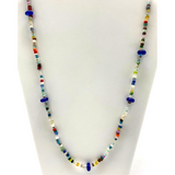 27" Multi Color Glass Bead Necklace (Dozen)