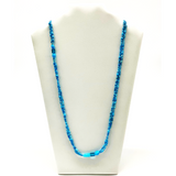 27" Turquoise Glass Bead Necklace (Dozen)