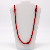 27" Orange Glass Bead Necklace (Dozen)