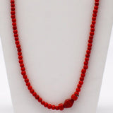 27" Orange Glass Bead Necklace (Dozen)