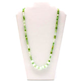 27" Light Green Glass Bead Necklace (Dozen)