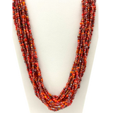 27" Multi Color Glass Bead Necklace (Dozen)