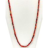 27" Multi Color Glass Bead Necklace (Dozen)