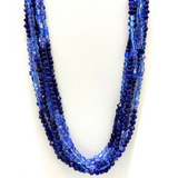 27" Blue Glass Bead Necklace (Dozen)