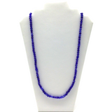 27" Royal Blue Glass Bead Necklace (Dozen)