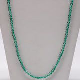 27" Clear and Green Glass Bead Necklace (Dozen)