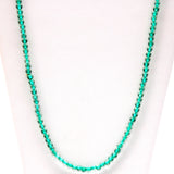 27" Clear and Green Glass Bead Necklace (Dozen)