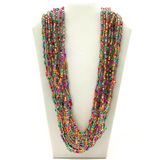 27" Pink and Green and Orange Glass Bead Necklace (Dozen)