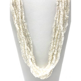 27" Clear Glass Bead Necklace (Dozen)