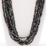 27" Small Opalescent Glass Bead Necklace (Dozen)