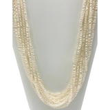 27" Clear Glass Bead Necklace (Dozen)