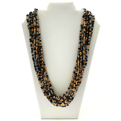 27" Multicolor Glass Bead Necklace (Dozen)